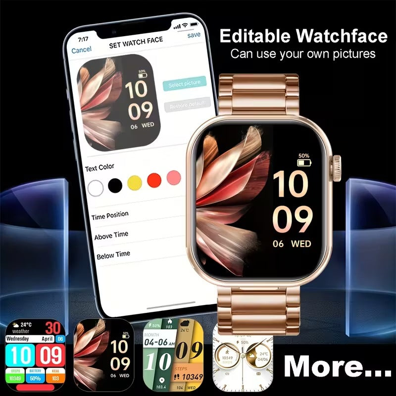 2-in-1 Smartwatch with Built-in Wireless Earbuds