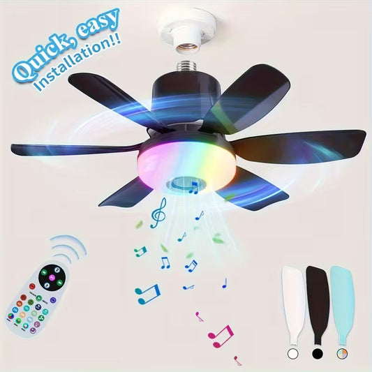 3-in-1 Smart Ceiling Fan with Light & Speaker